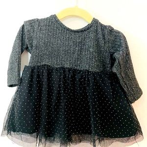 Zara, black dress, 6-9 months